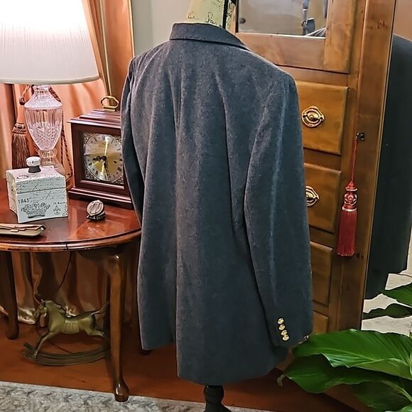 Lauren Ralph Lauren Gray Wool/Cashmere blend long jacket size 14W - Picture 9 of 14